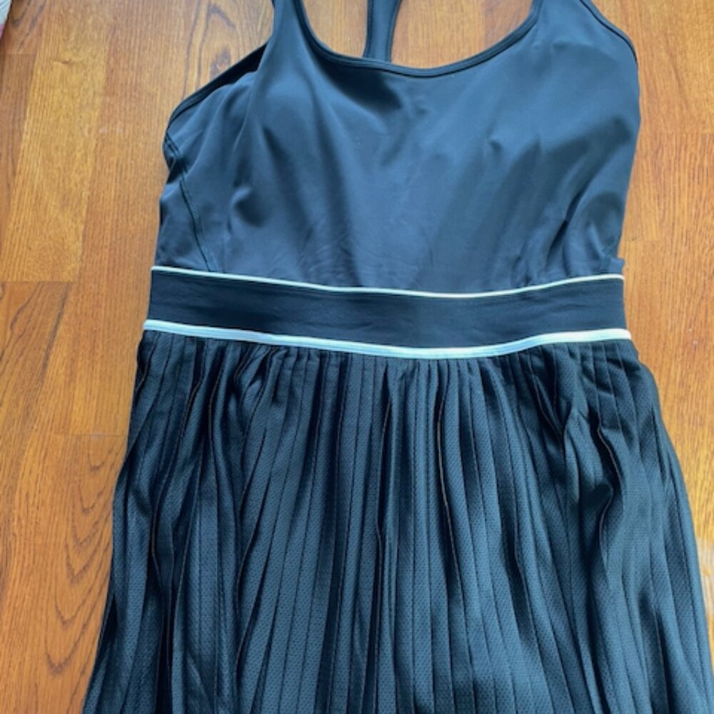 Athleta Power Serve tennis dress, black, new w/tags, size L - Picture 2 of 9